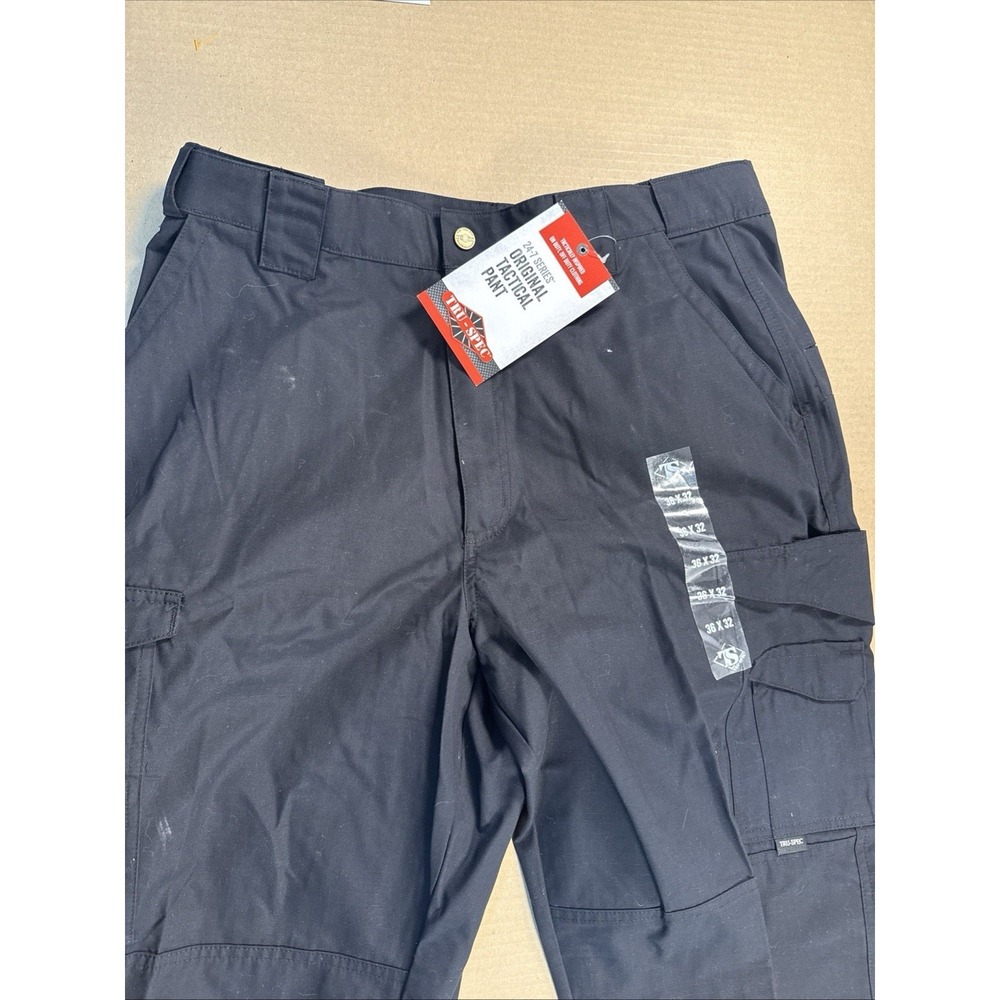 NWT Tru Spec 24-7 Series Original Tactical Pants Black Rip Stop Pant Men's 36x32